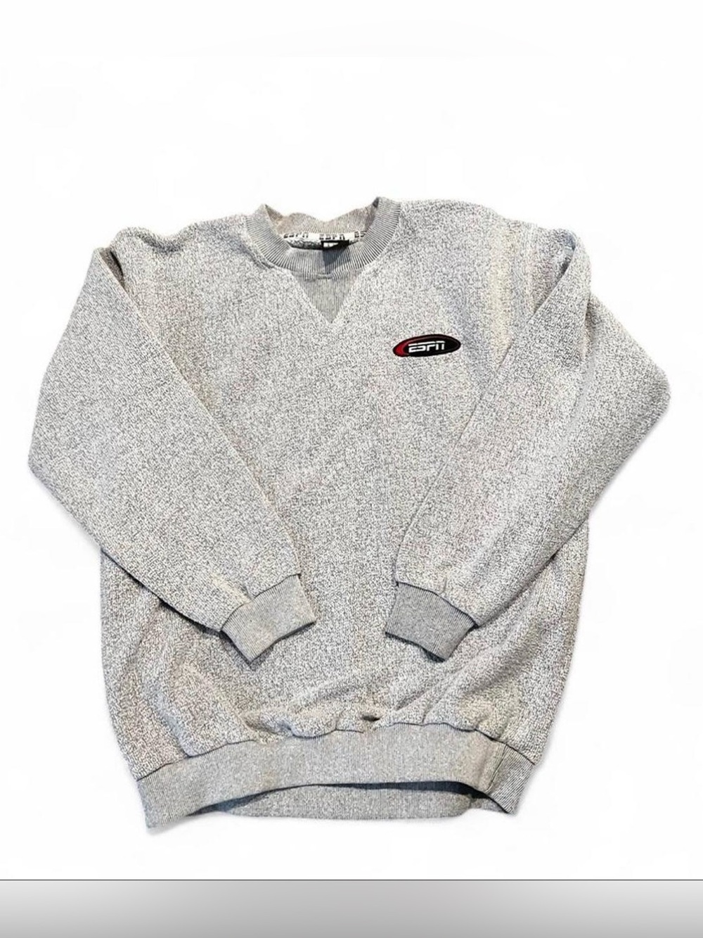 ESPN Grey Crewneck Sweatshirt with Logo Patch